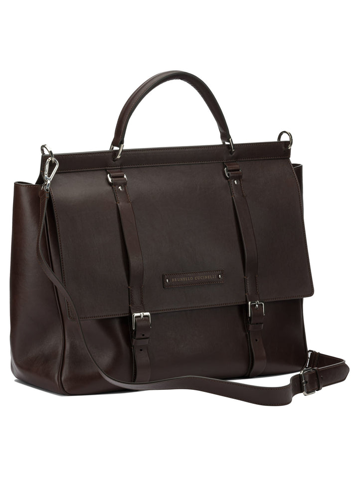 Brunello Cucinelli Cartella Casual Travel & Sport - Marrone | 63fb2218d5764e1196b2d542857cdfff7706d2fa