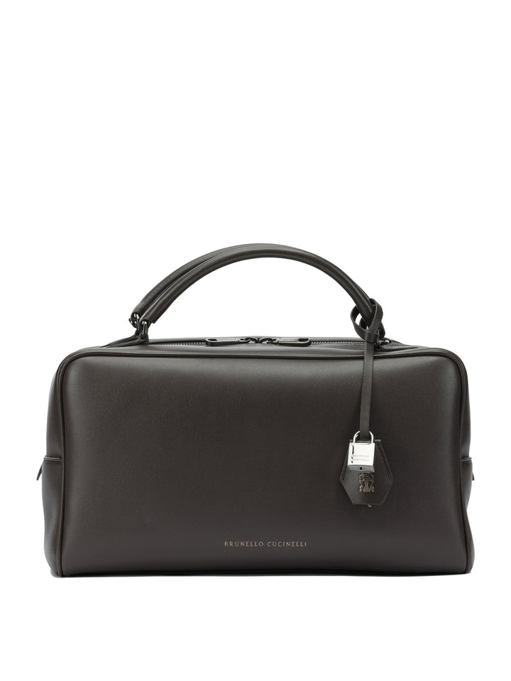 Brunello Cucinelli Boston Explorer Handbags - Marrone | 121427ce0f864e1e3053b0beaea1c53592b41c53