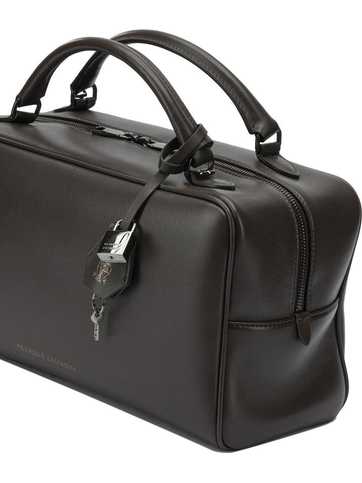 Brunello Cucinelli Boston Explorer Handbags - Marrone | 0991eb0b31da643573702e6798220a35c4faced7