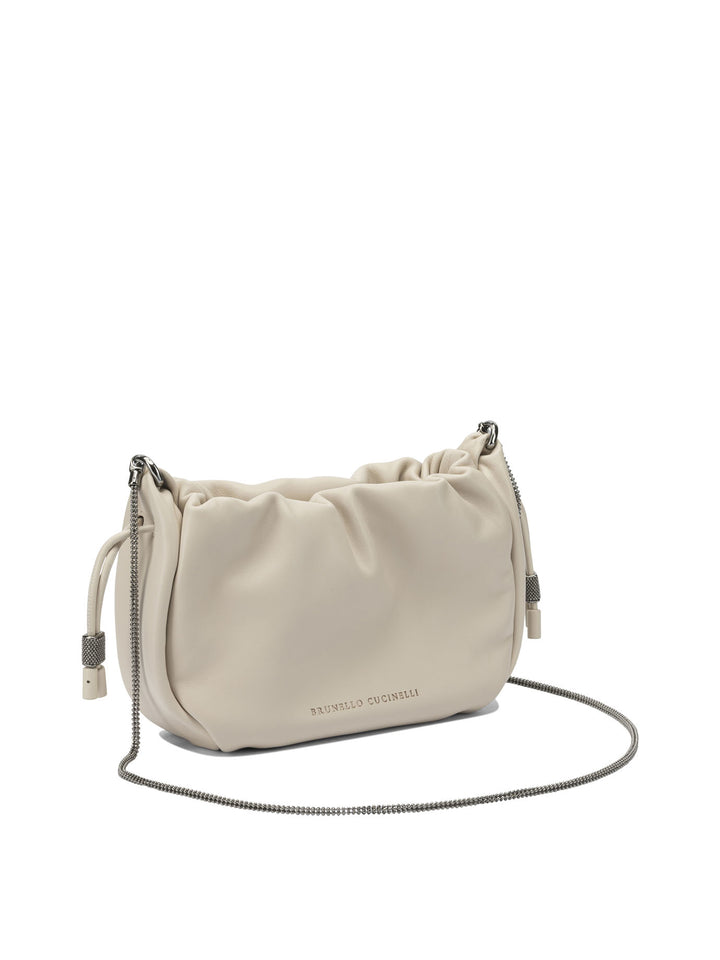 Brunello Cucinelli Bucket Mellow Borse a Tracolla - Beige | 292b9a2e523bb240e9782627a2b4186700c42319