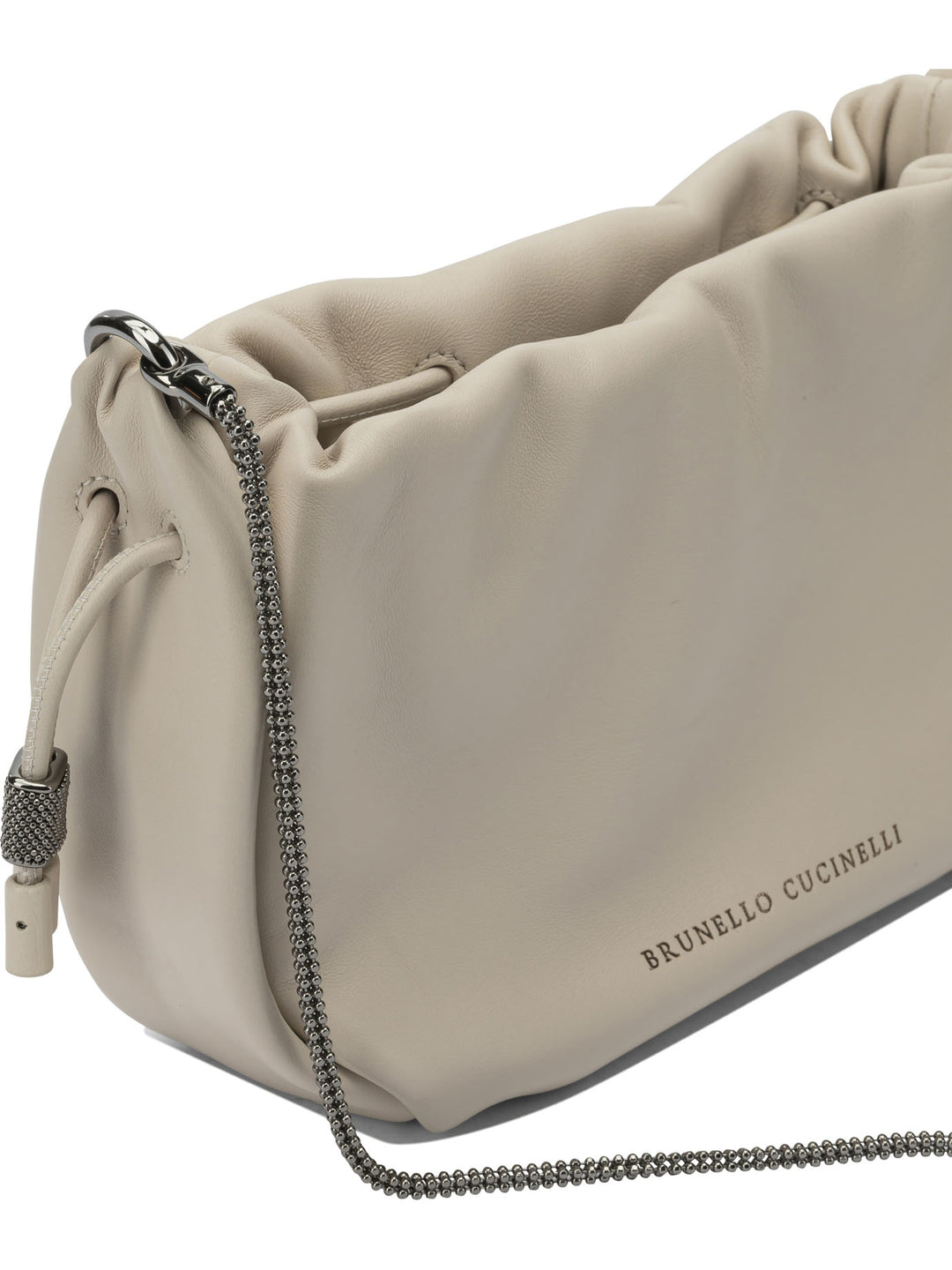 Brunello Cucinelli Bucket Mellow Borse a Tracolla - Beige | c75e5d3b5ea94510aa6822394e5220bb95272427