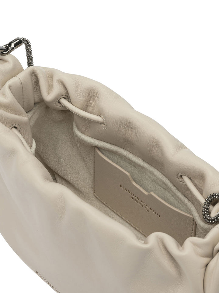 Brunello Cucinelli Bucket Mellow Borse a Tracolla - Beige | dd0ebc97a64b2bc222a384ab75bbe55e5c1640e7