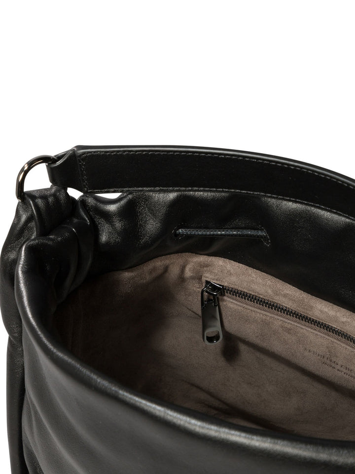 Brunello Cucinelli Bucket Mellow Handbags - Nero | 71ca26eb76618f7254f18f508fac6c58927c8649