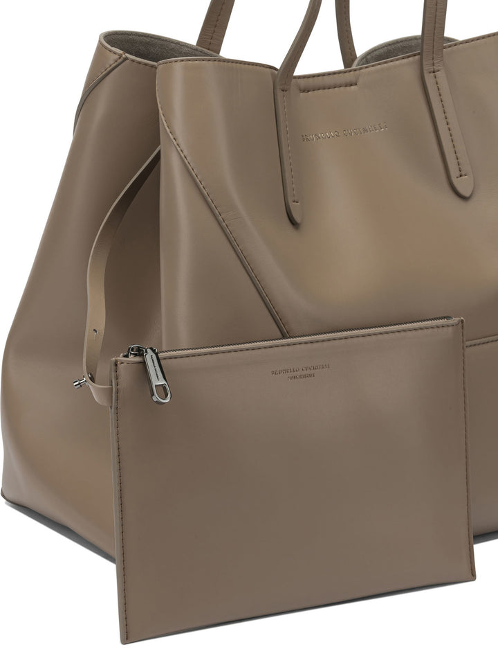 Brunello Cucinelli Bc Duo" Shoulder Bag Borse a Spalla e Tracolla - Marrone | edc18fa7e99f0a94ed8d9ed487ec87d9095c2ede