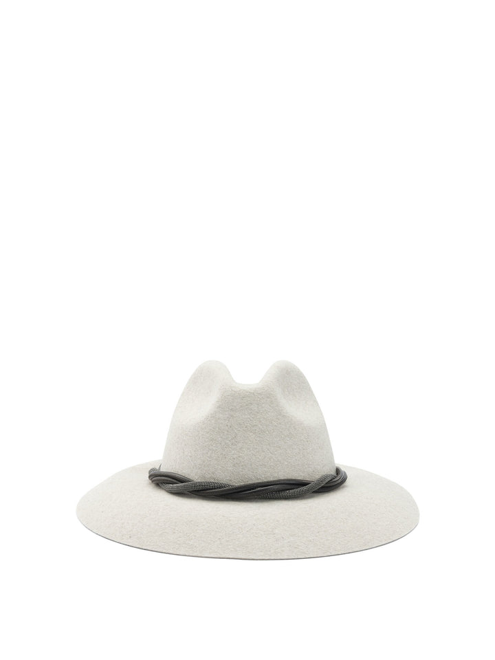 Brunello Cucinelli Felt Fedora Hat Cappelli - Bianco | 7cb4534f73d69d9b523b59363a5fd5944f829f49