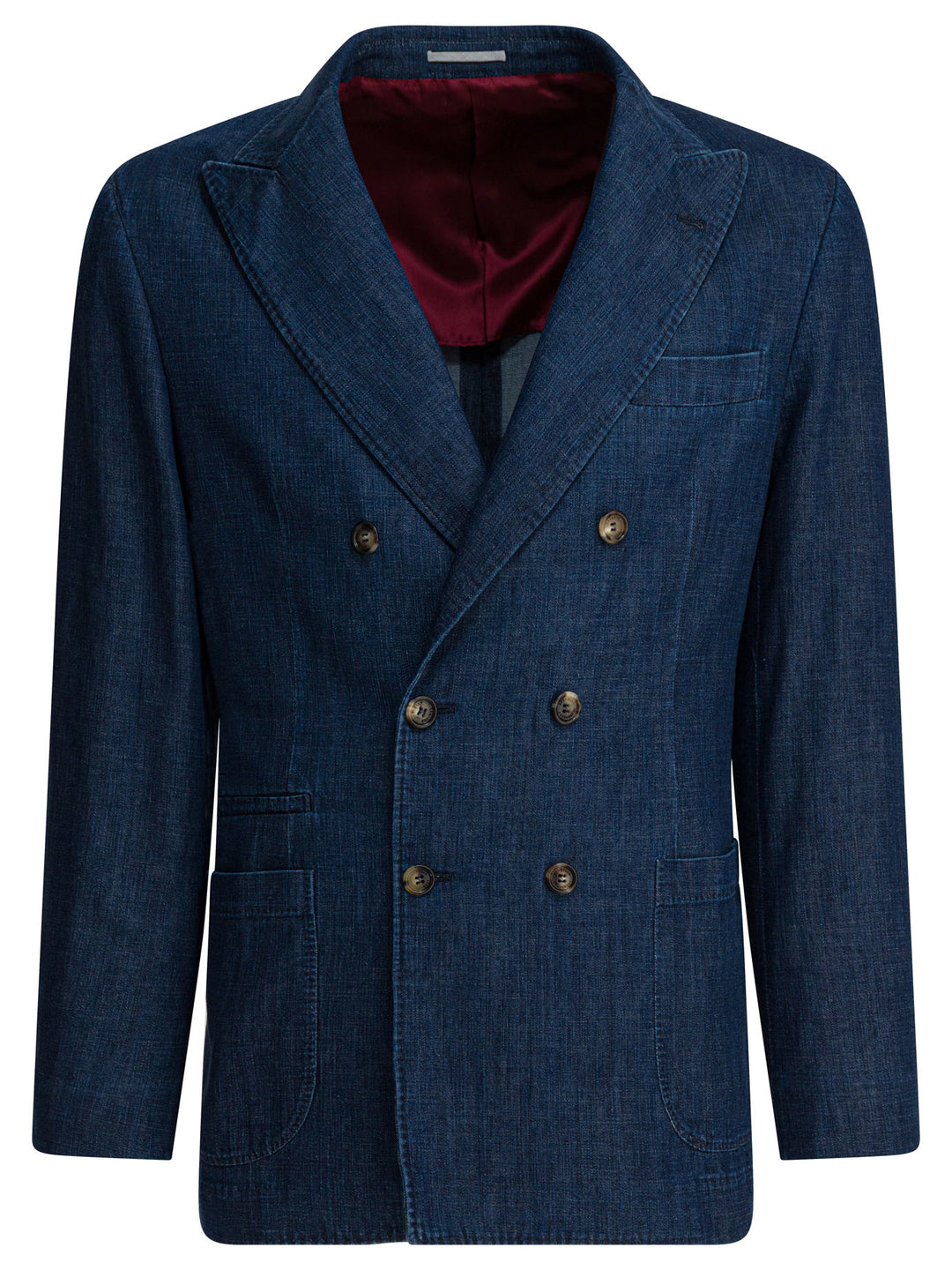 Brunello Cucinelli Double-Breasted Blazer Jackets and Coats - Blu | 24567c78a29be0d491096d7777f4663f7953312b
