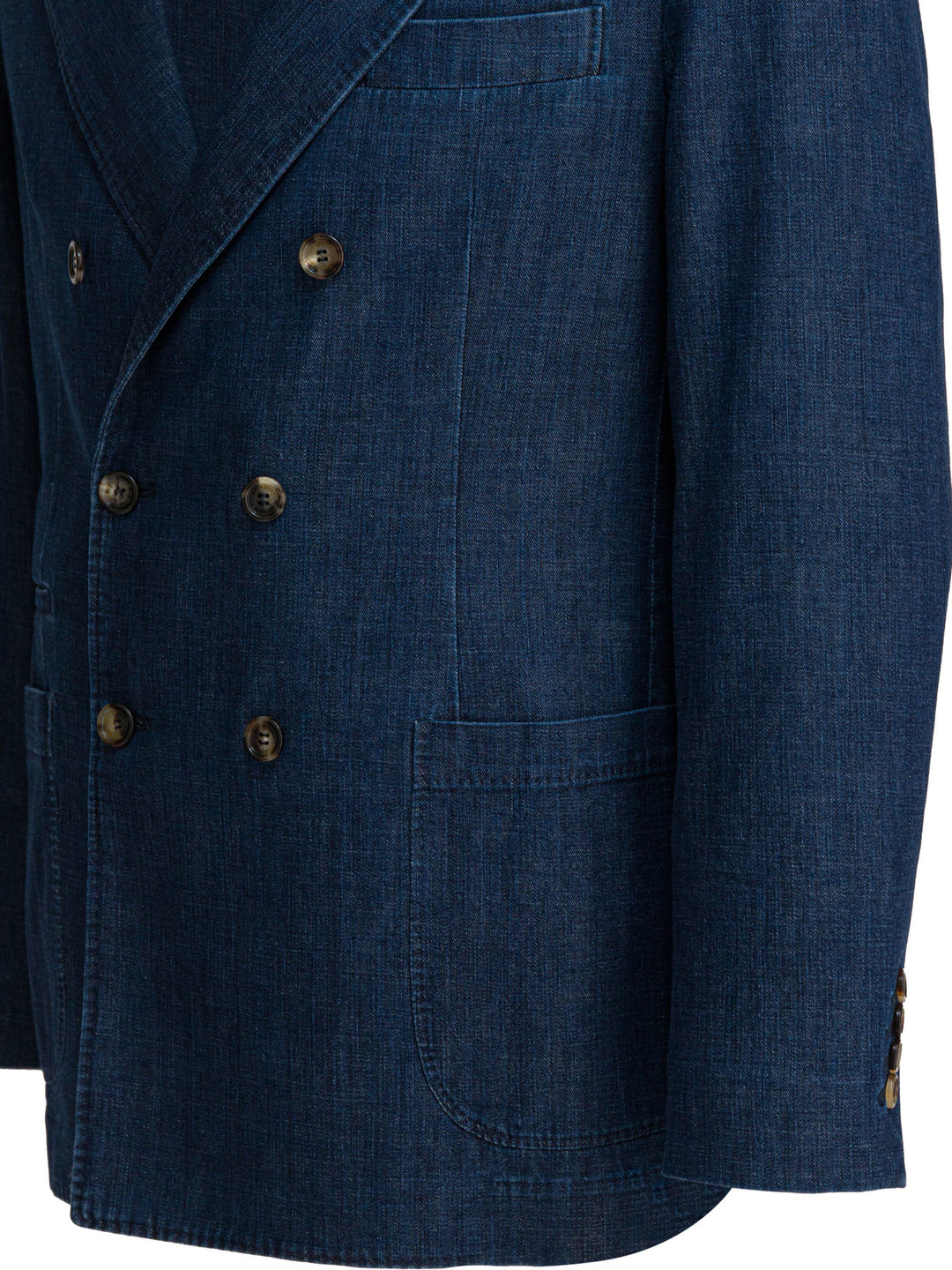 Brunello Cucinelli Double-Breasted Blazer Jackets and Coats - Blu | 7a276e9e9d32561d4992649ee5d24c353064e6e3