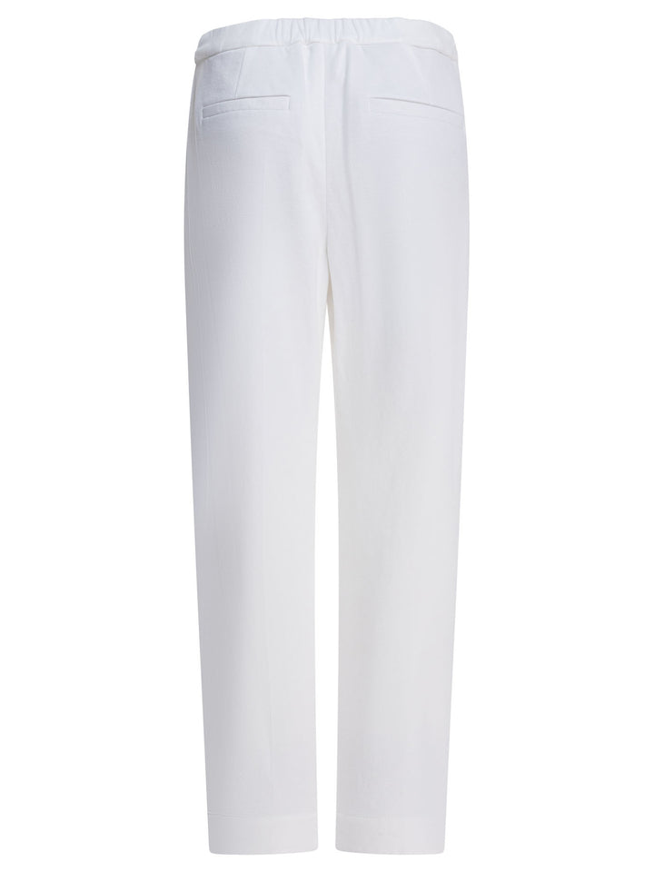 Brunello Cucinelli Baggy Cotton Tailored Pants Trousers - Bianco | 60652f364aee1b73280431344f0889f35d417075