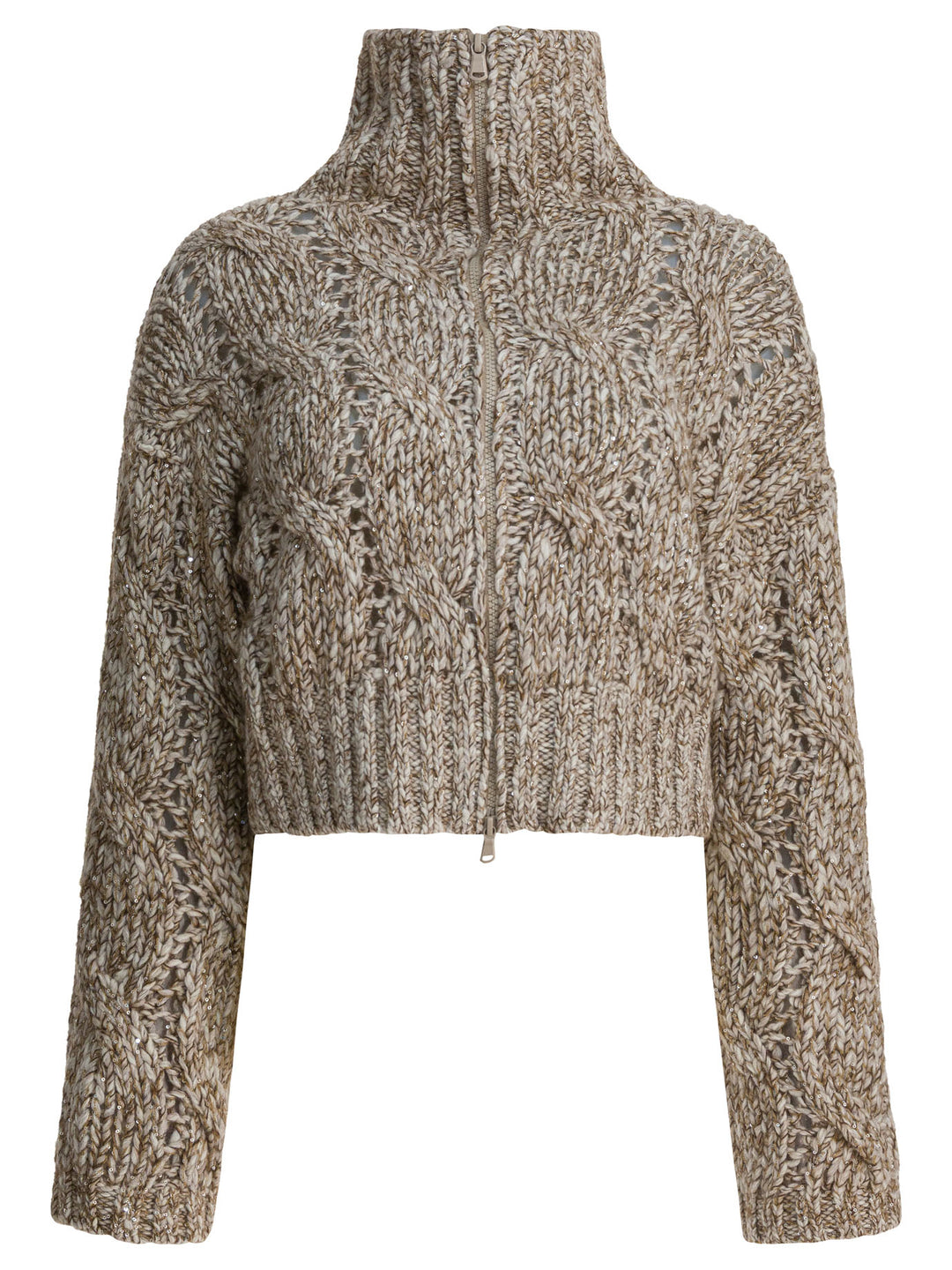 Brunello Cucinelli Dazzling Chiné Knitwear - Beige | 422bc6a0558f343f00415aba027f91fb88040d5a