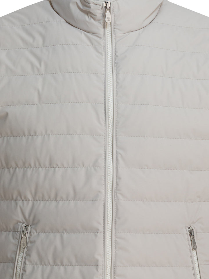 Brunello Cucinelli Sleeveless Taffeta Jacket Jackets and Coats - Beige | 3a62bf4c54e86701f9062911aa8f5b5017891c8b