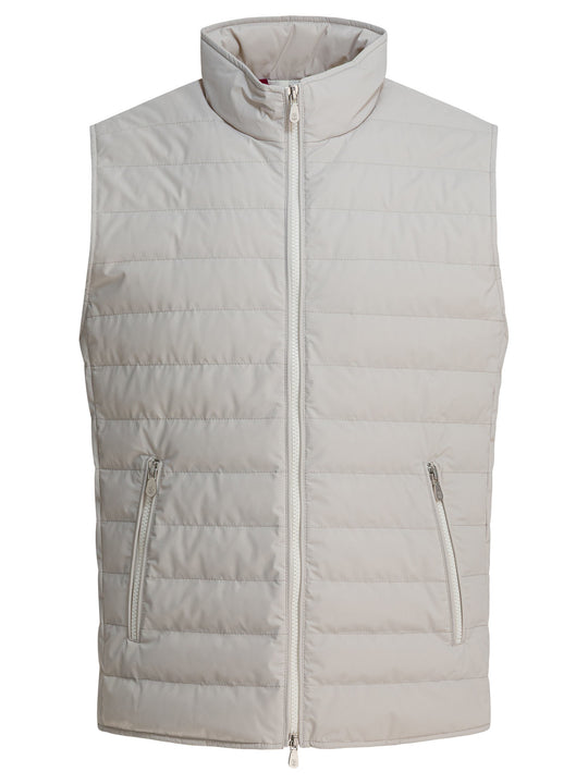 Sleeveless Taffeta Jacket Jackets And Coats Beige