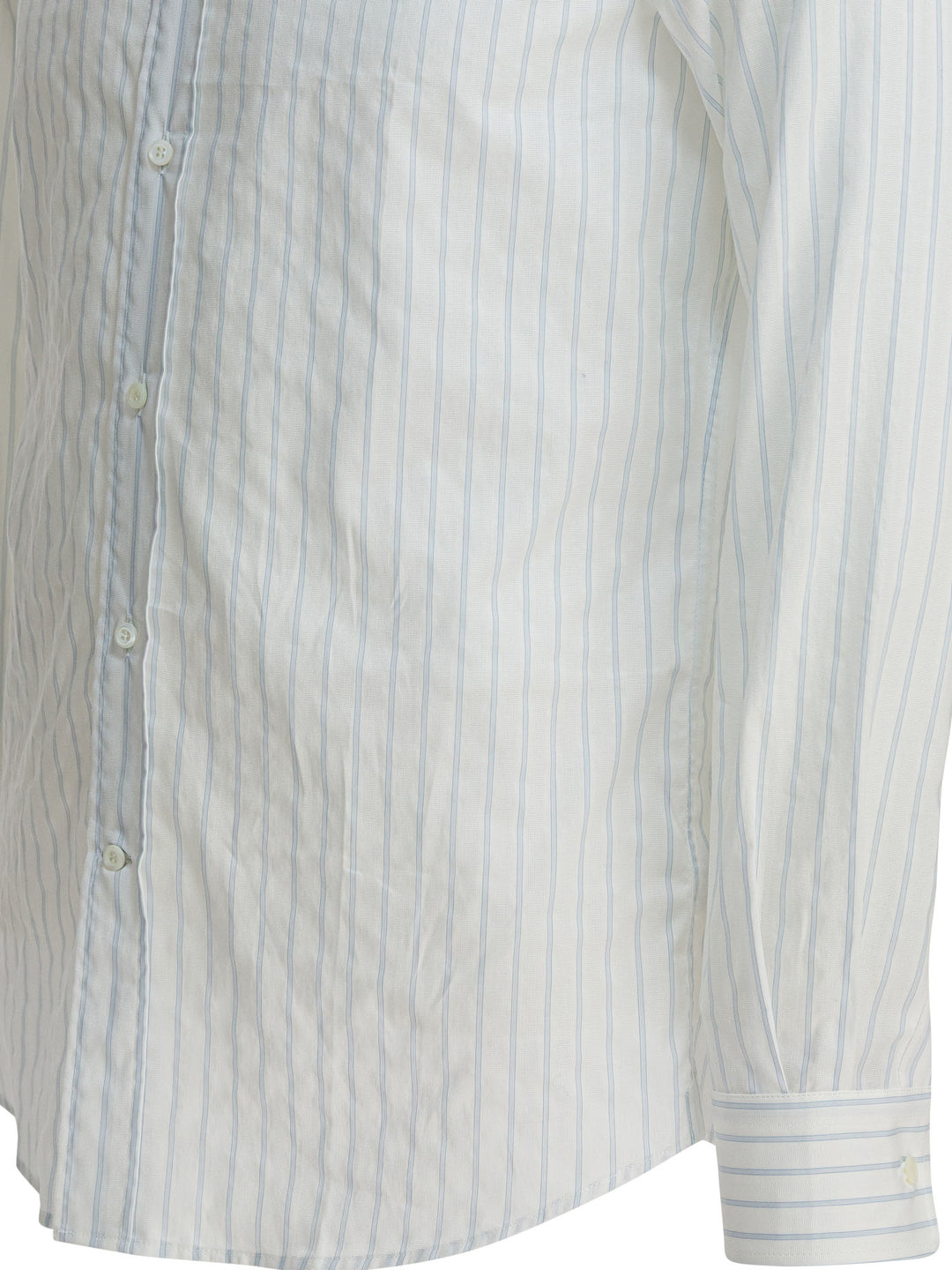Brunello Cucinelli Cotton Striped Shirt Shirts - Bianco | ebe2c53f59488a31c92e416a08af6bd1c0b84142