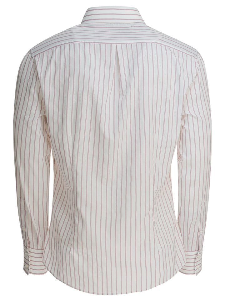 Brunello Cucinelli Cotton Striped Shirt Shirts - Bianco | 8c876eed9329f0bd9ecd10115648ff91665310dd