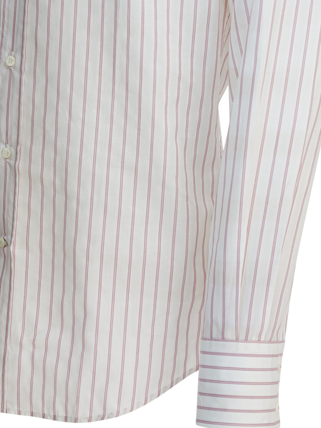 Brunello Cucinelli Cotton Striped Shirt Shirts - Bianco | c1b0c355dbf3d784a2bf73603abe1982038bc033