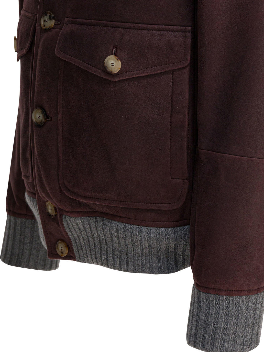 Brunello Cucinelli Shearling Coat Jackets and Coats - Bordeaux | 4a2260c79e1504bcba2c62444d0f69422990c012