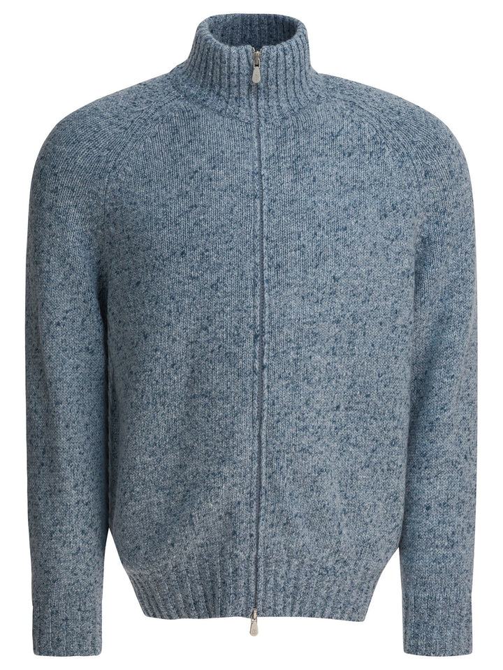 Brunello Cucinelli Cashmere Zipper Sweater Knitwear - Grey | 83ab2aeaba68db1f827e2683fba285b95dbc3c9a