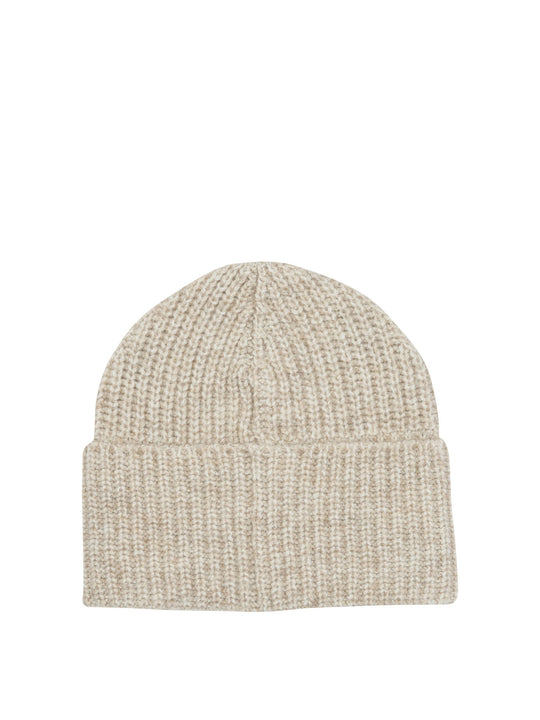 Wool, Alpaca And Cashmere Beanie Cappelli Beige