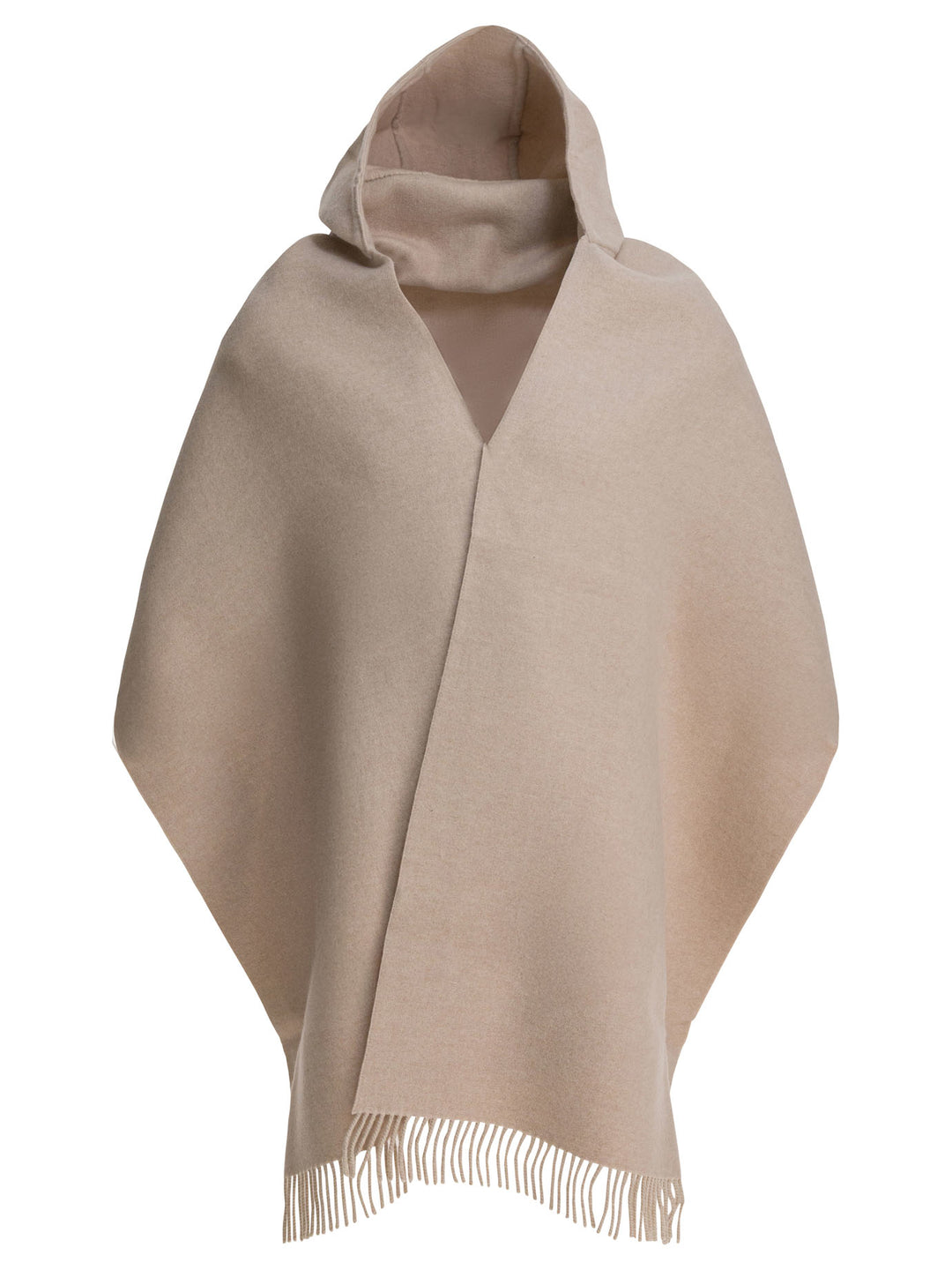 Brunello Cucinelli Wool And Cashmere Hooded Scarf Sciarpe & Foulard - Beige | 98889d29eafae8472c818503851ea47e87211bef