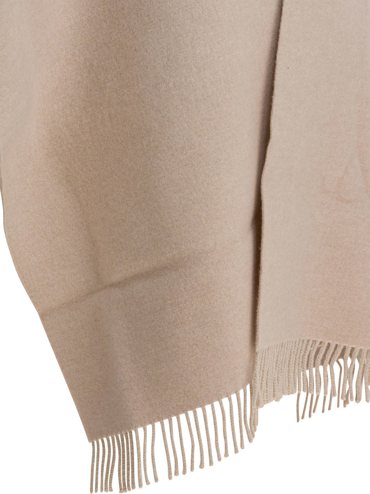 Brunello Cucinelli Wool And Cashmere Hooded Scarf Sciarpe & Foulard - Beige | cf8fe7c460e28f7bc21ab90d79de5400e05ea239