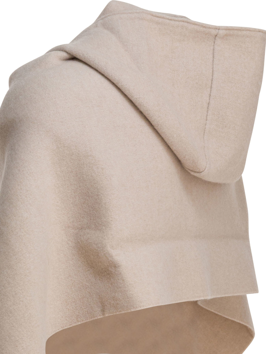 Brunello Cucinelli Wool And Cashmere Hooded Scarf Sciarpe & Foulard - Beige | fc9ba65deb274529d899efa913efa2ece4e253a7