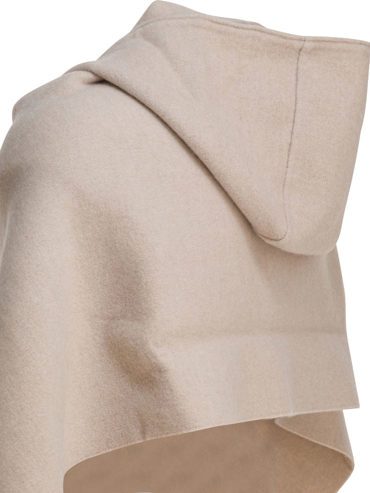 Brunello Cucinelli Wool And Cashmere Hooded Scarf Sciarpe & Foulard - Beige | fc9ba65deb274529d899efa913efa2ece4e253a7