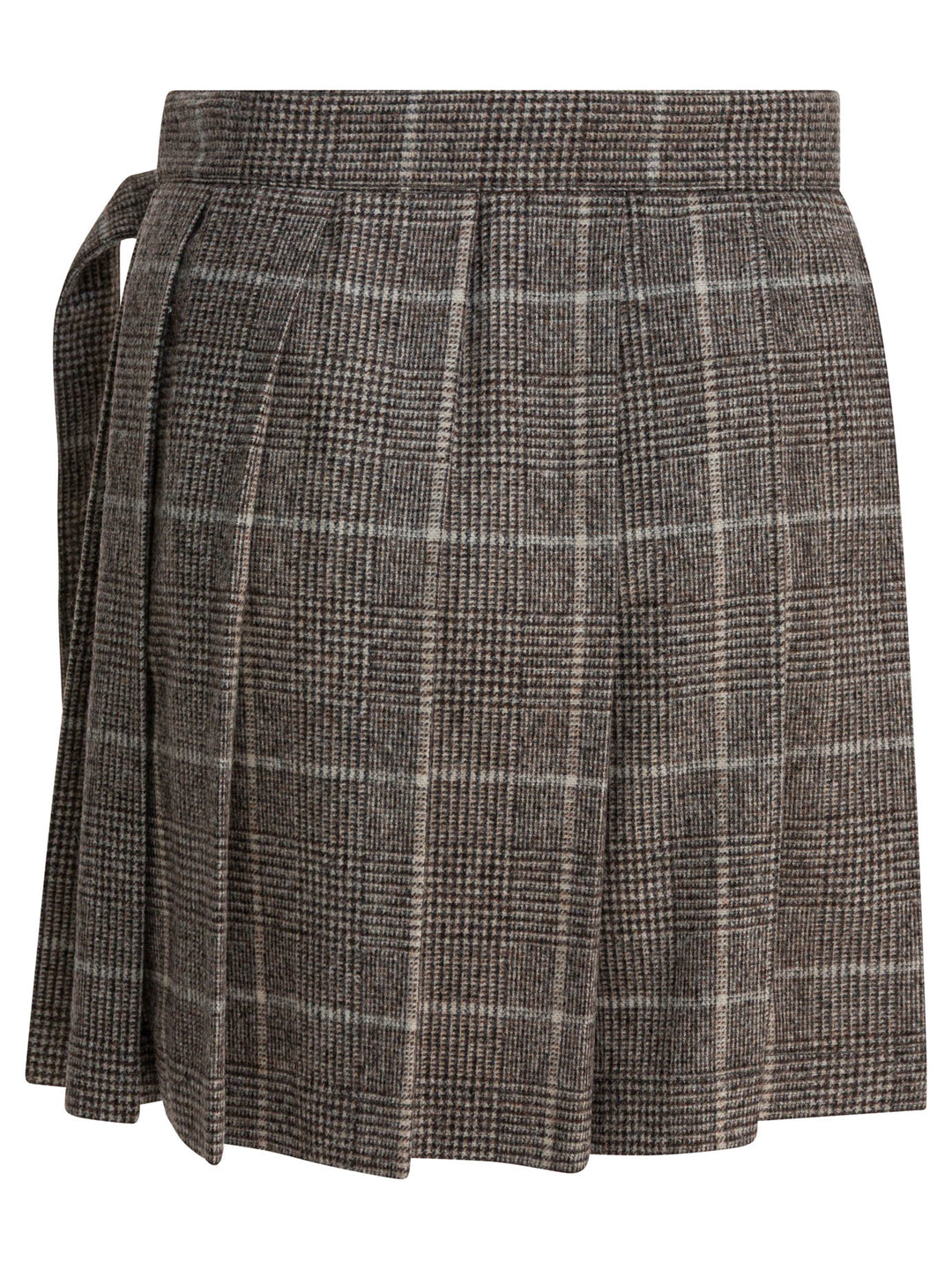 Brunello Cucinelli Prince Of Wales Miniskirt Gonne - Marrone | 2eded35fd52b64747ab2a25cb6e8bc94980b65d6