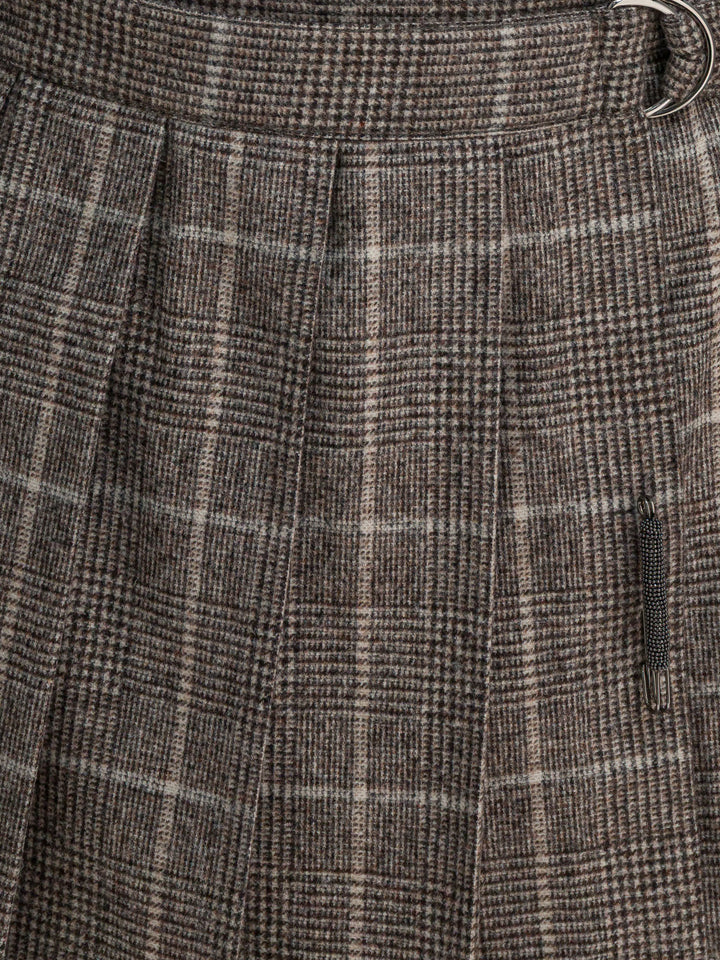 Brunello Cucinelli Prince Of Wales Miniskirt Gonne - Marrone | 1eed13d29be81d49ea4ad71cec3c99a6a93adf4c