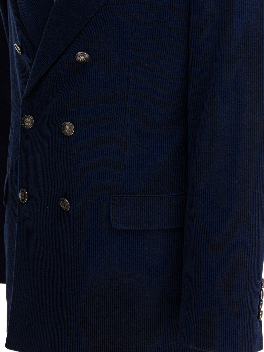 Brunello Cucinelli Wool, Silk And Cashmere Double-Breasted Blazer Jackets and Coats - Blu | 4b6b9ddab47411692d7af9d452399f16e5d29a3e