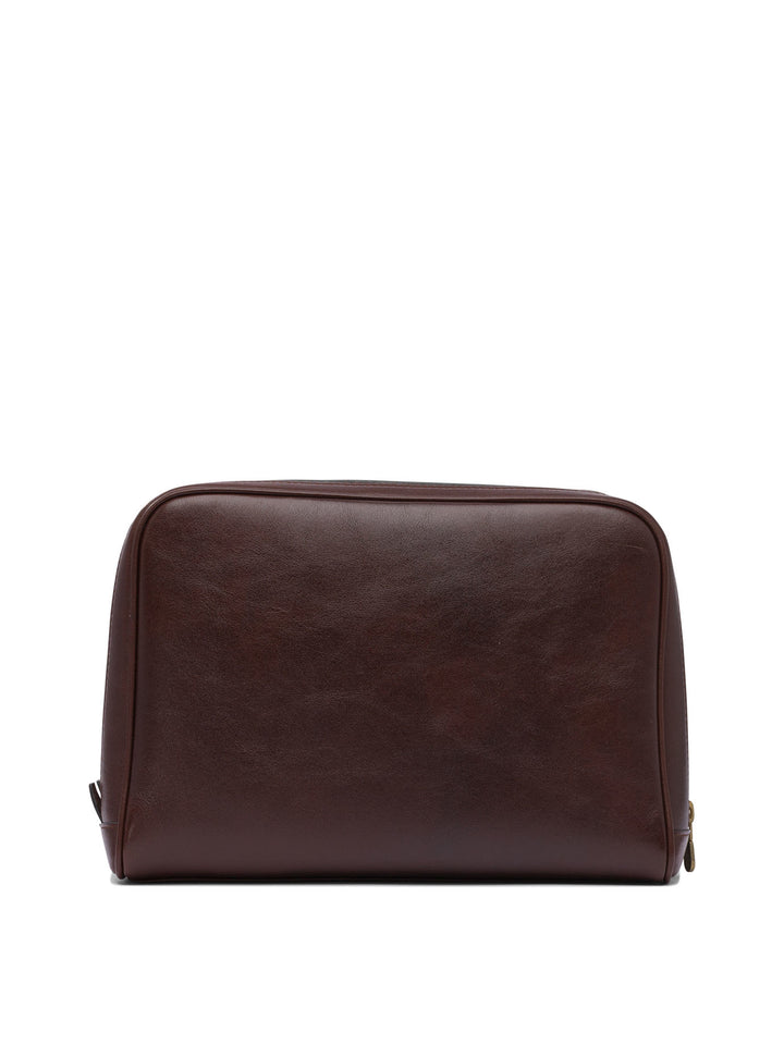 Brunello Cucinelli Leather  Bag Pouch - Marrone | 7875428e6b49a71f2a11adc4a5c8214461ec382d