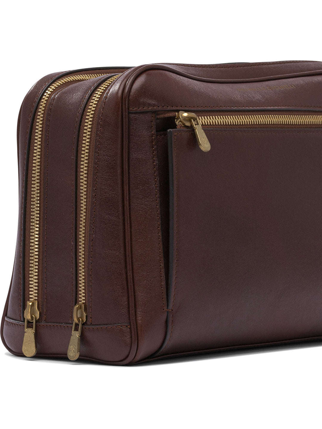 Brunello Cucinelli Leather  Bag Pouch - Marrone | 07d971f61f70e0aa94e3f9af574b8fcbc9101a14