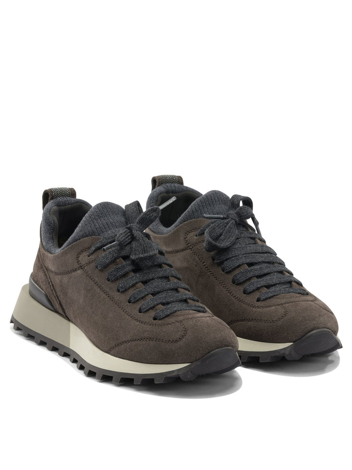 Brunello Cucinelli Suede Sneaker Sneakers & Slip-On - Nero | c89a1bcf89159dece381c09d1009cb186224307d