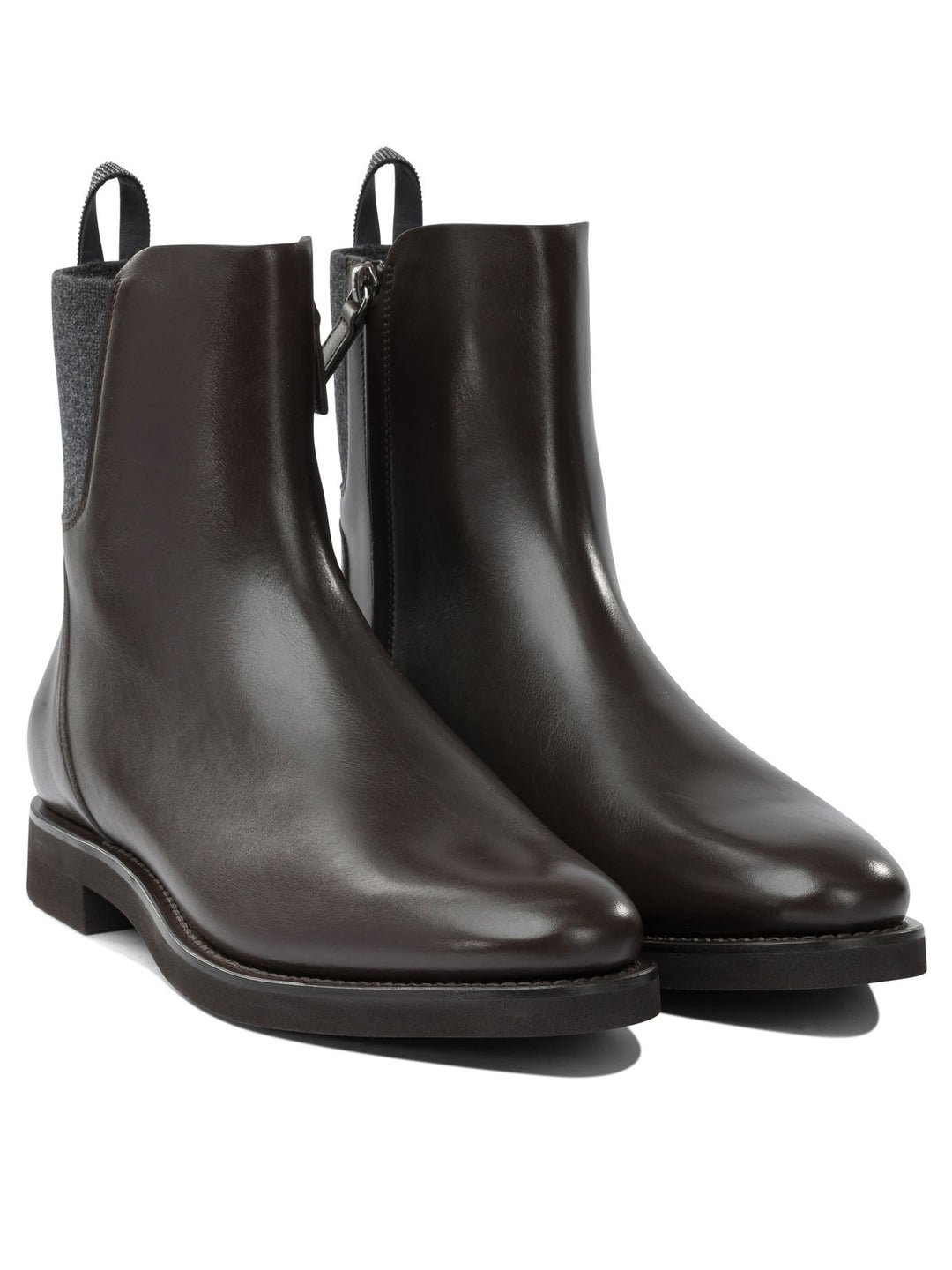 Brunello Cucinelli Chelsea Boot Boots and Ankle Boots - Marrone | b03f946ecf76de8d5617d6e4647fd366e3d10748