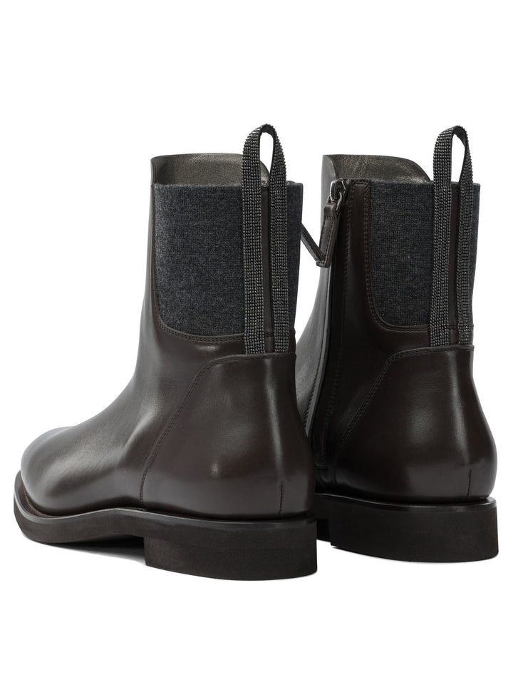 Brunello Cucinelli Chelsea Boot Boots and Ankle Boots - Marrone | d783d9b1d97497b4feffd4eb15b55409dce9a806