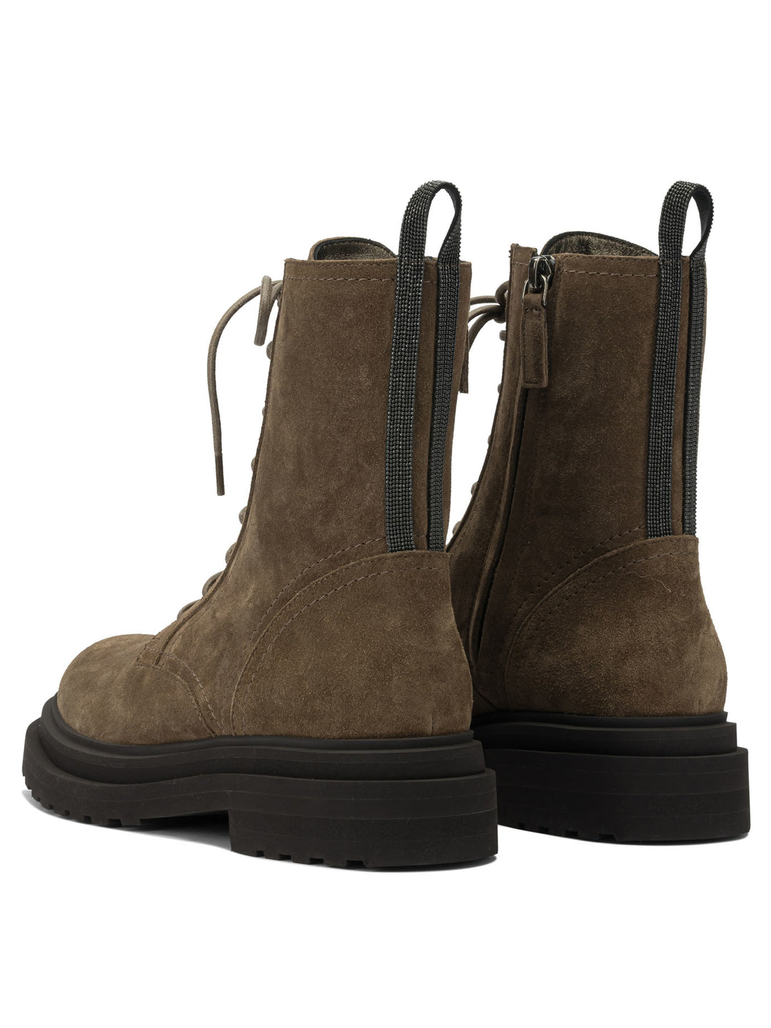 Brunello Cucinelli Suede Lace-Up Stivali e Stivaletti - Marrone | 58b1201463e03821b5e96d19939e5887109b762c