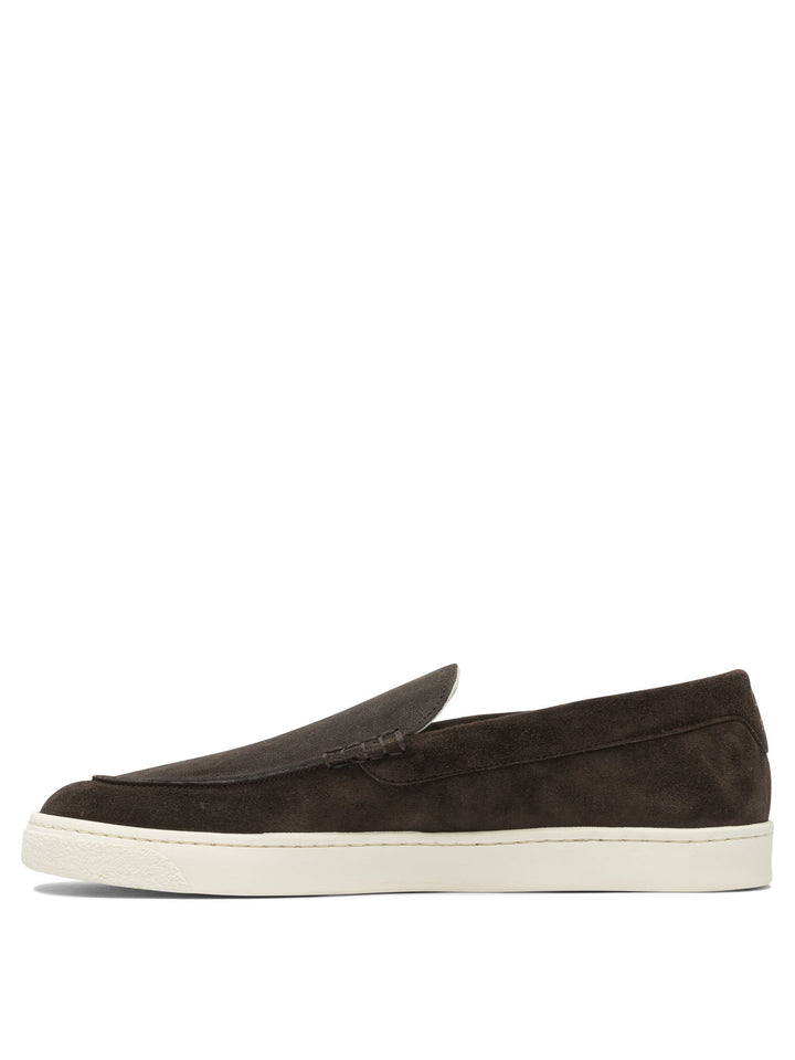 Brunello Cucinelli Chevron-Effect Suede Loafers Loafers & Slippers - Marrone | aa854c283f846d5e171a114eb17fe02a1667d592