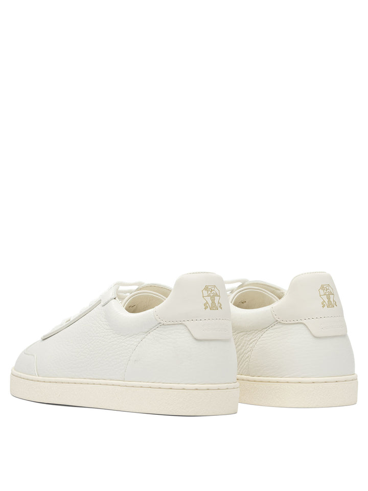 Brunello Cucinelli Leather Sneakers Sneakers & Slip-On - Bianco | 7c789a7d0c7d9ee4d5d9aa8eabae43aa0ef52ee8