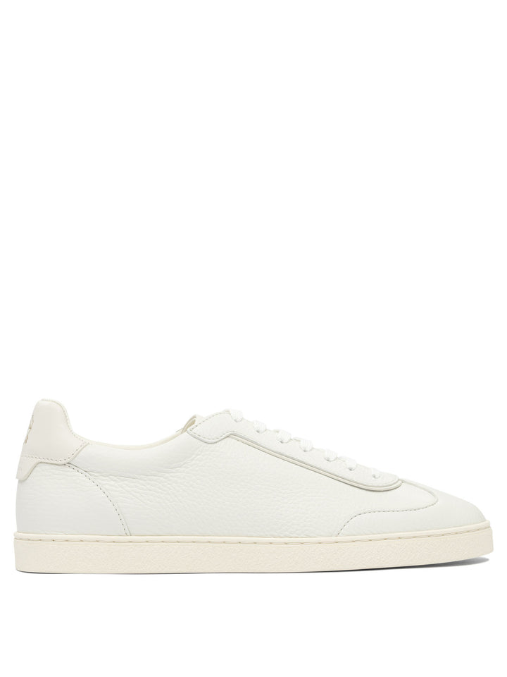 Brunello Cucinelli Leather Sneakers Sneakers & Slip-On - Bianco | 8beb119a46bcc0464b0491b7db472bf136f1bca3