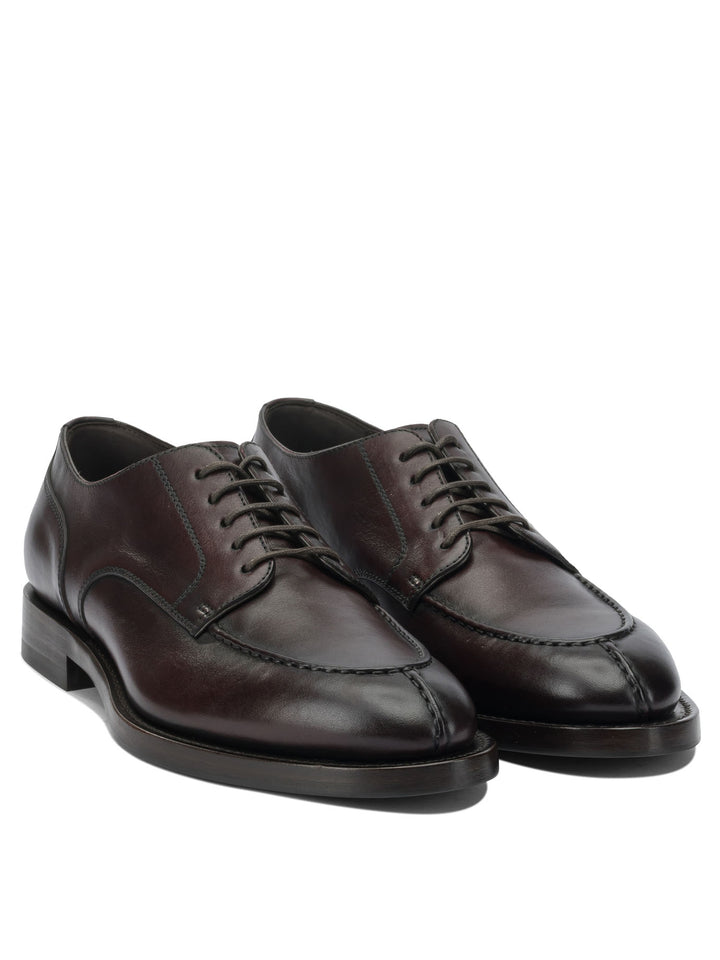 Brunello Cucinelli Leather Derby Lace-Up shoes - Marrone | 67d795232eb07d8ad32f807bac6d936a491d5d8a