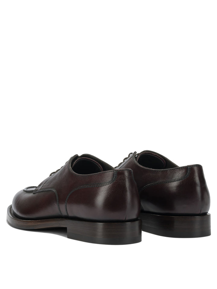 Brunello Cucinelli Leather Derby Lace-Up shoes - Marrone | 13fde57f14ea01dc4d5daebe55173becfd4e409e