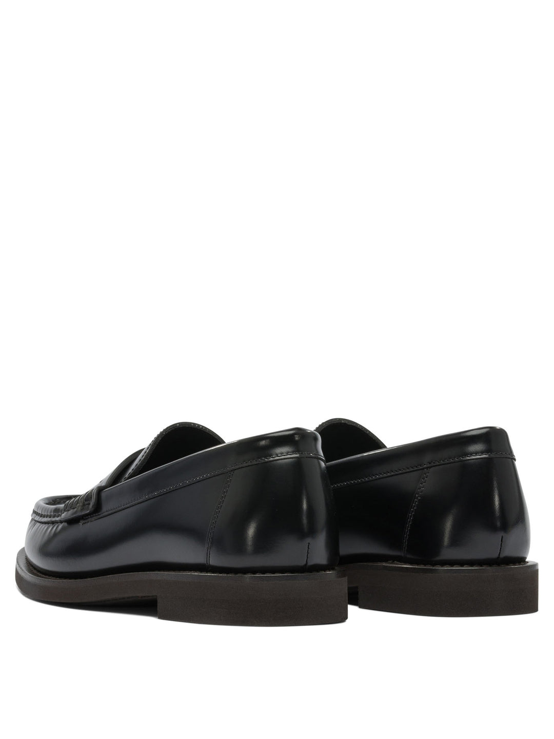 Brunello Cucinelli Leather Loafers With Jewel Detailing Loafers & Slippers - Nero | 849af624331cb66dc1d72aeb43357ee5854cf630