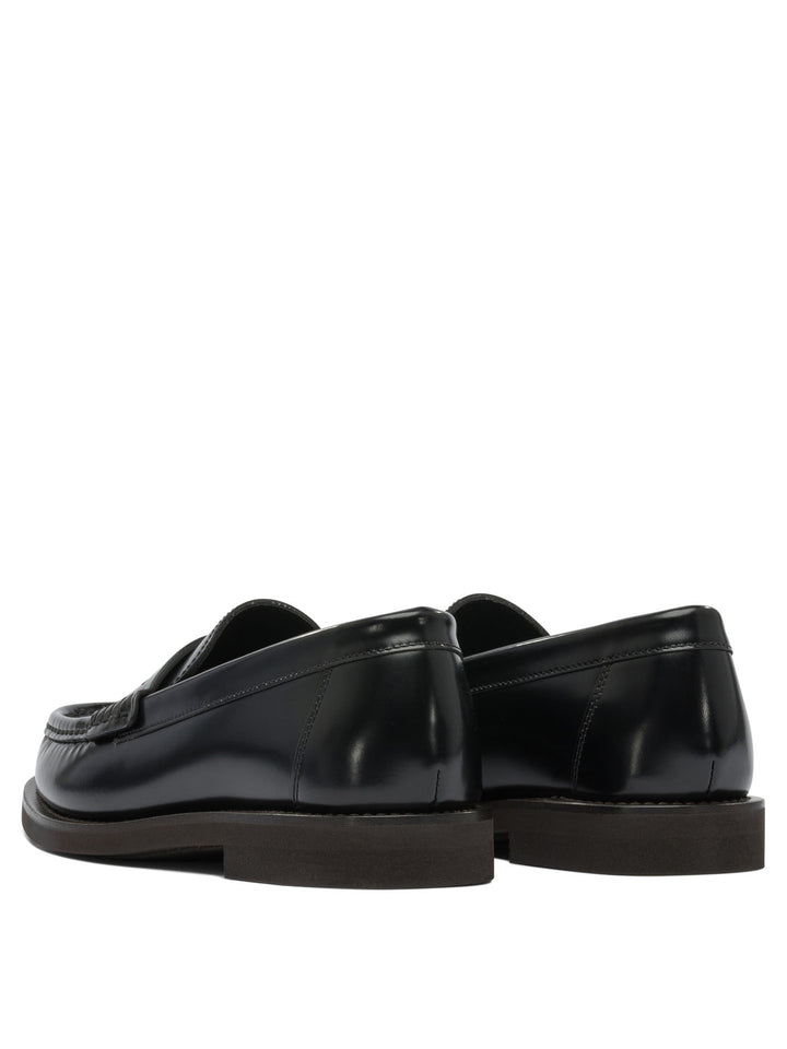 Brunello Cucinelli Leather Loafers With Jewel Detailing Loafers & Slippers - Nero | 849af624331cb66dc1d72aeb43357ee5854cf630
