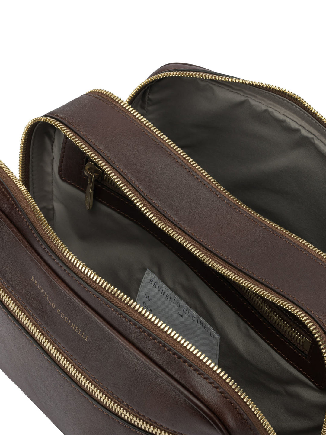 Brunello Cucinelli Leather Beauty Case Pouch - Bordeaux | 6270bff43112369df94ead04a9e9fefc99cef1d3