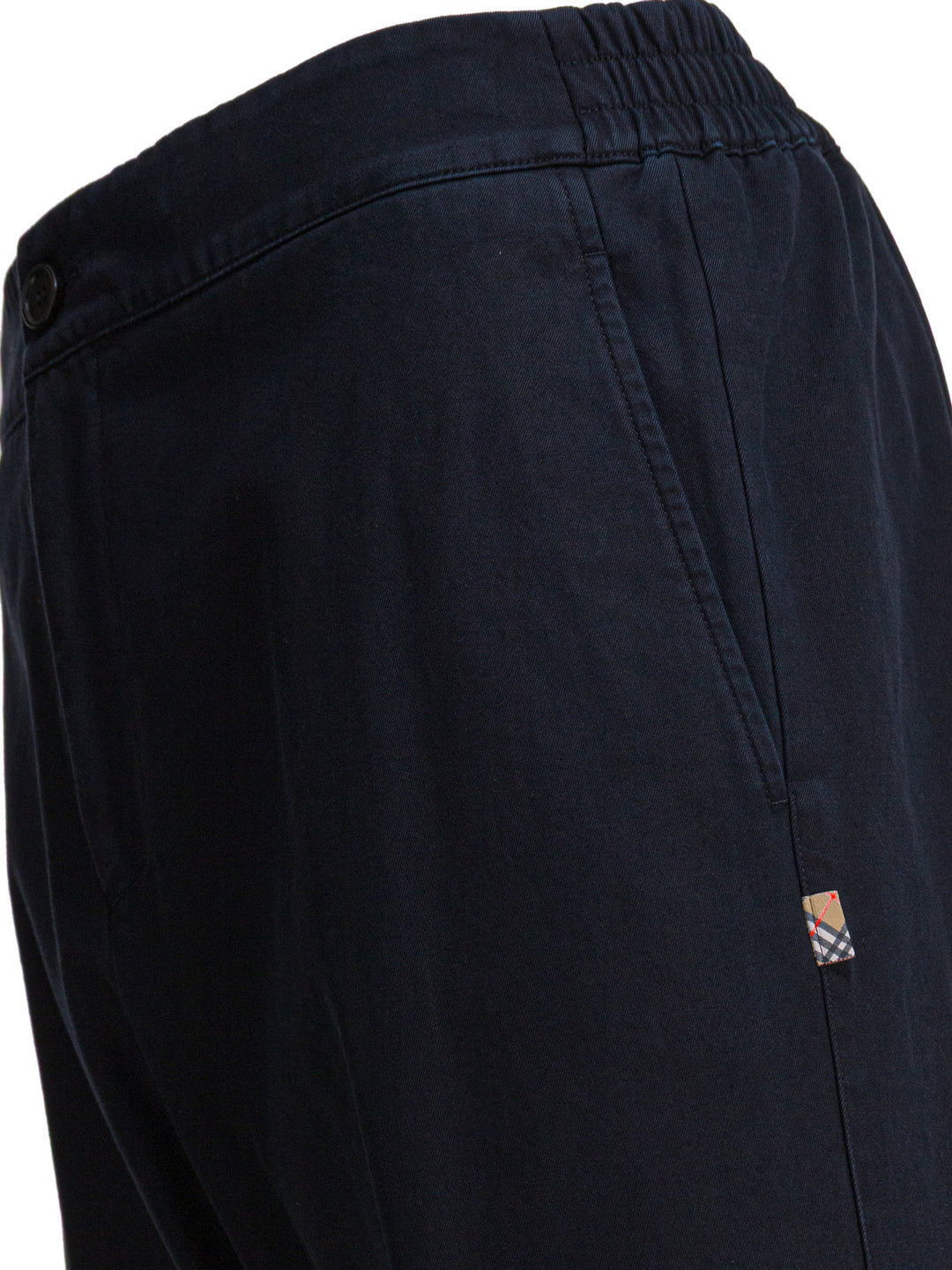 Burberry With Check Detail Trousers - Nero | 425a2527c39592f555f8753b24ef75f0e1d68458