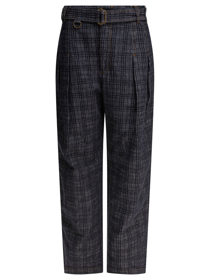 Burberry Check Trousers - Blu | 56a33ec21f5dc476a9502dd8bf13fd295174a4a1