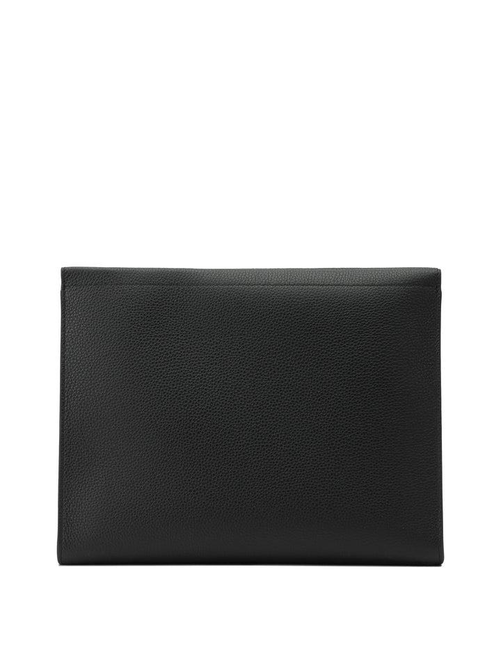 Burberry Leather Clutch Bag With Ekd Pouch - Nero | 2646deda05760fdd3e940fc5209e4ae1c2fb3a97