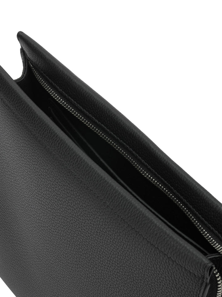 Burberry Leather Clutch Bag With Ekd Pouch - Nero | d0003eb60ca0a0153b87d5d1da4eb515750e4cea