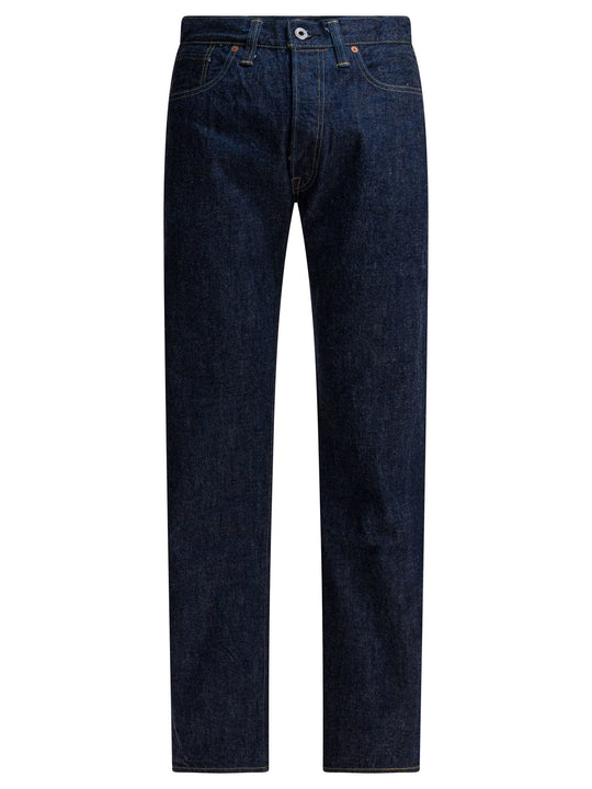 Straight-Leg Jeans Blu