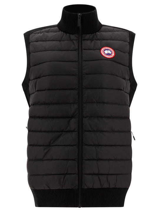 Hybridge Knit Sleeveless Jacket Jackets And Coats Nero
