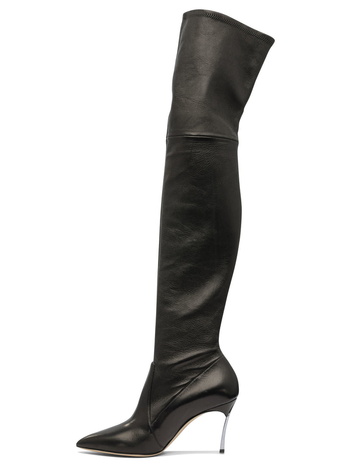 Casadei Over-The-Knee  100mm Boots - Nero | 4de90da043a284328ac5f302c049a2bc7e6aef0a