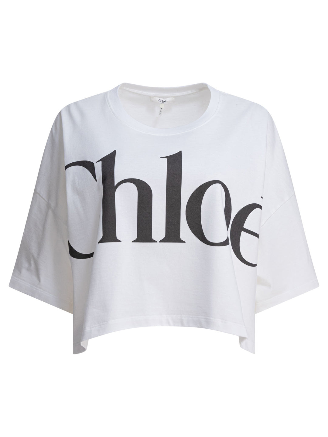 Chloé Boxy T-Shirt In Cotton Jersey T-shirts - Bianco | 6a9df052d799d40d0245cae37f1ff559ba33bccf